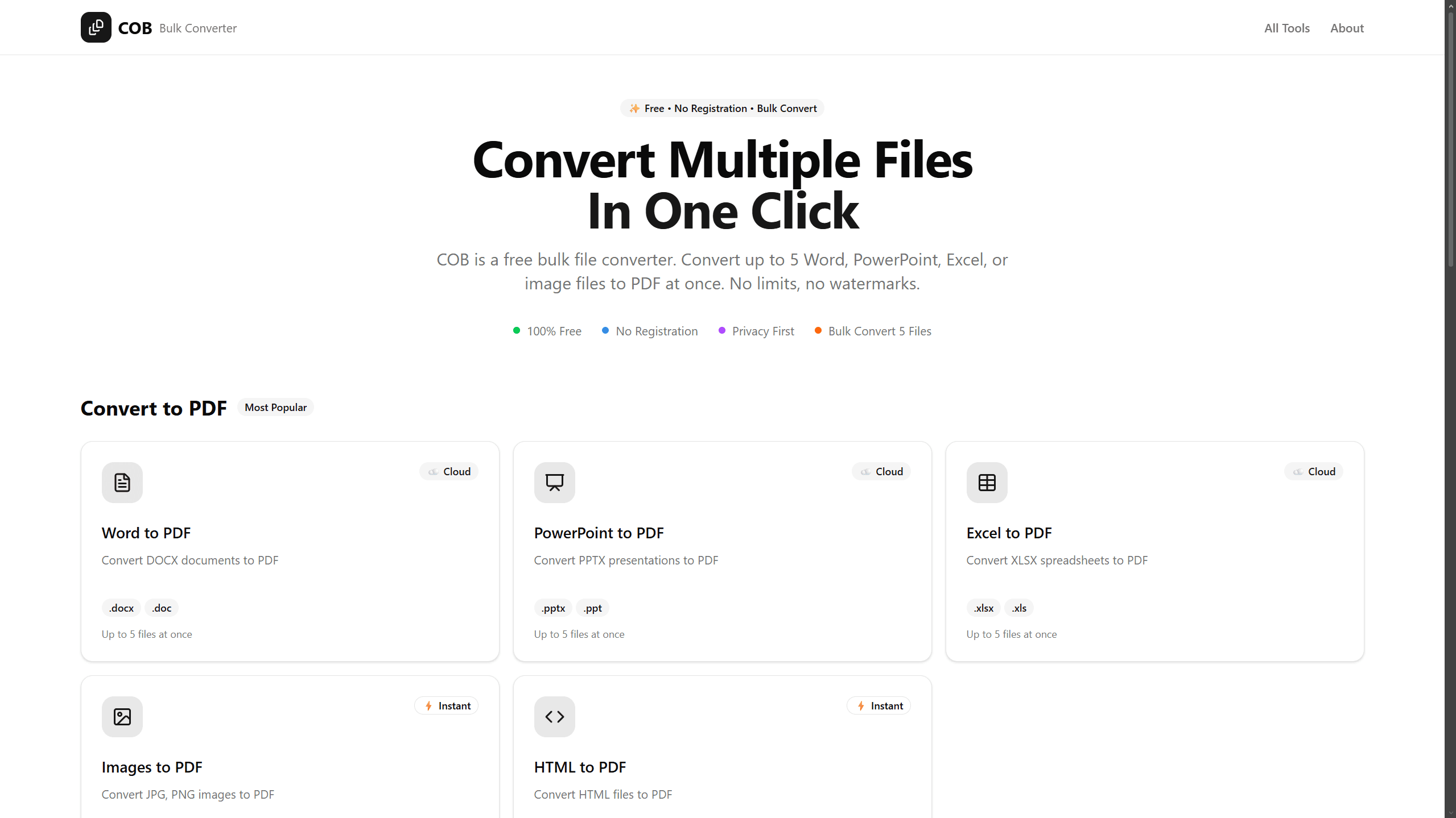 COB - Bulk Convert files